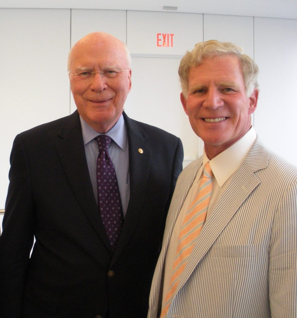 Gil discusses with Senate Judiciary Ranking Member Pat Leahy (D-VT) his favorite ice cream brand, Ben & Jerry’s, and his favorite band, ‘The Grateful Dead’.