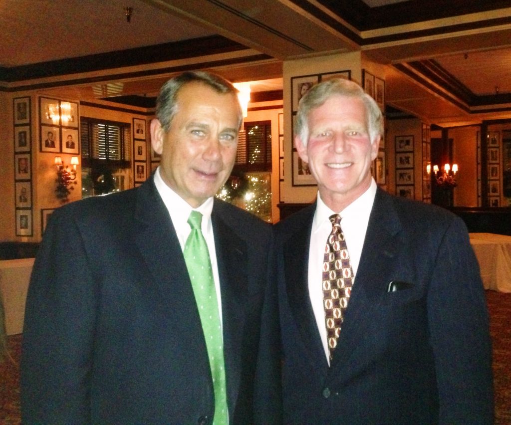 Former Speaker John Boehner and Gil after discussing amending the Stimulus Bill to increase small business and minority participation in construction opportunities.